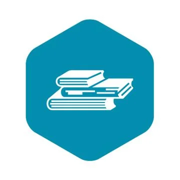 Book stack icon, simple style Stock Illustration