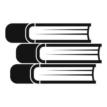 Book stack icon, simple style Illustrazione stock