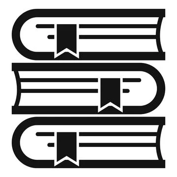 Book stack icon simple vector. Degree diploma Illustrazione stock