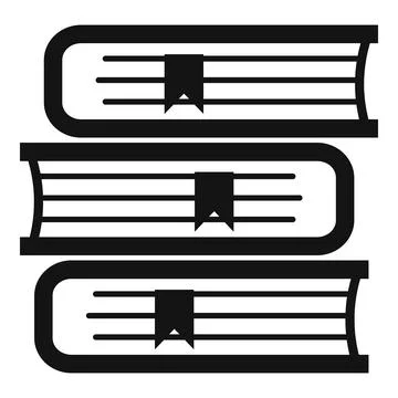 Book stack icon simple vector. Sustainable development Illustrazione stock