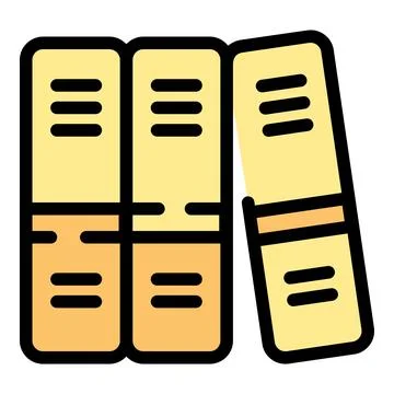 Book stack icon vector flat 스톡 일러스트