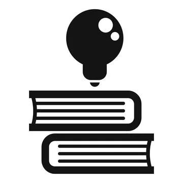 Book stack idea icon simple vector. Problem insight Stock Illustration