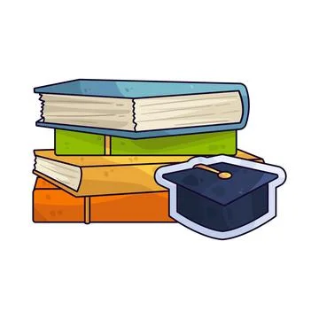 Book stack illustration イラスト素材