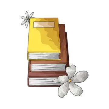 Book stack illustration Ilustração Stock