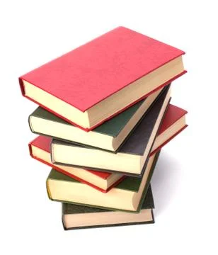 Book stack isolated on white background 스톡 사진