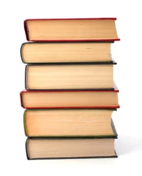 Book stack isolated on white background Foto stock