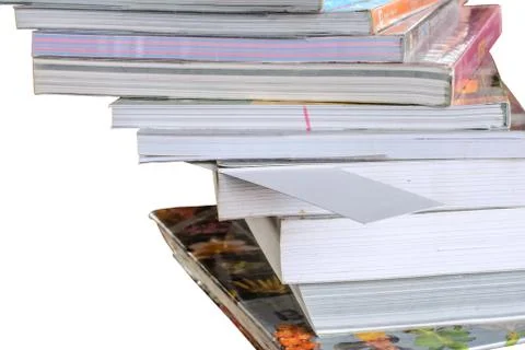 Book stack over the white background Stock Photos