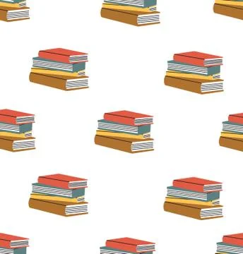 Book of stack seamless vector pattern 스톡 일러스트