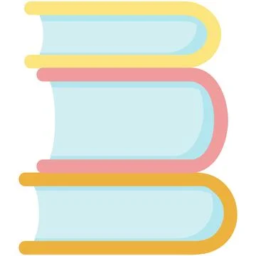 Book stack vector cartoon pile isolated icon Stock Illustration