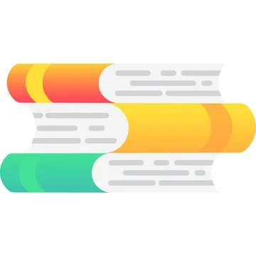 Book stack vector icon library literature logo Stock Illustration