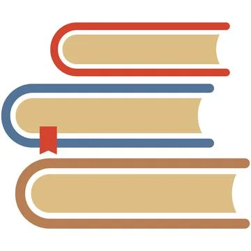 Book stack vector pile icon isolated illustration Stock Illustration