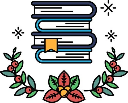 A book is stacked on top of another book Stock Illustration