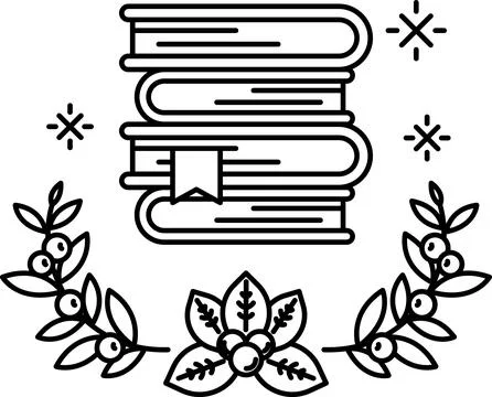 A book is stacked on top of another book Stock Illustration