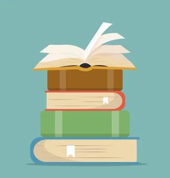 Book of Stacks in flat design Illustrazione stock