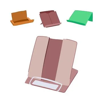 Book stand variants supporting reading and studying Stock Illustration