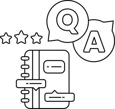 A book with a star and a question mark on it Stock Illustration