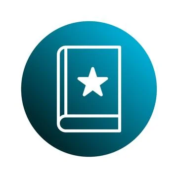 Book with a star vector illustration on an elegant background for learning .. Illustrazione stock