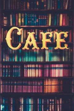 Book Store cafe Foto stock