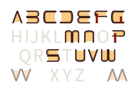 Book Store Logo ABC type font Illustrazione stock