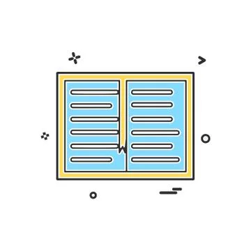 Book study read icon vector design Ilustración de archivo