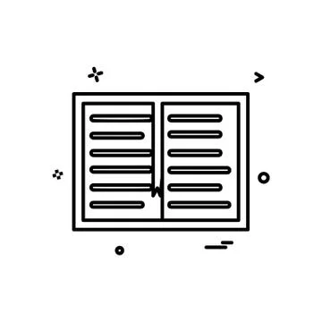 Book study read icon vector design Ilustración de archivo