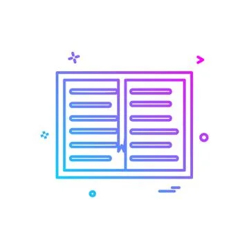 Book study read icon vector design Ilustración de archivo