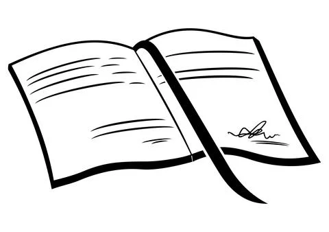 Book symbol drawing Stock Illustration