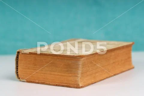 Book on table. Back to school. Copy space. Top view Stock Photos