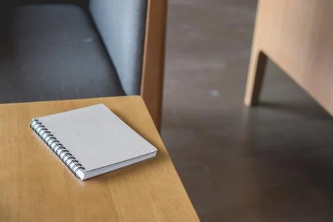 Book on table of brown, copy space Stock Photos