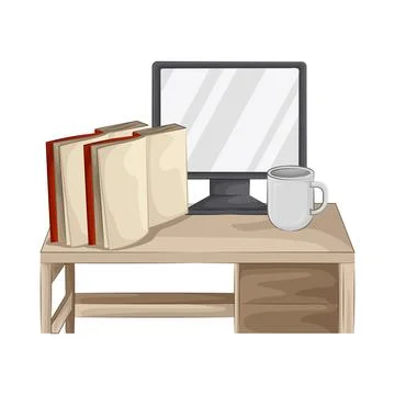 Book On Table Illustrazione stock