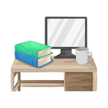Book On Table Illustrazione stock