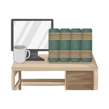 Book On Table Stock Illustration