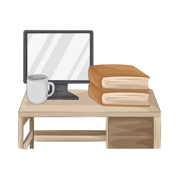 Book On Table Illustrazione stock