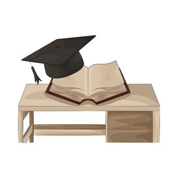 Book On Table Illustrazione stock
