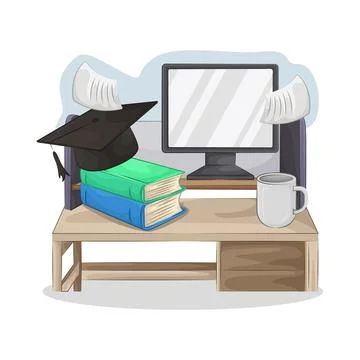 Book On Table Stock Illustration