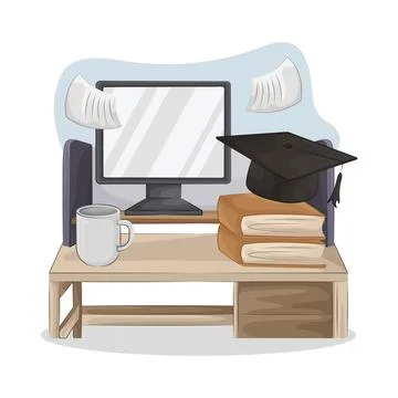 Book On Table Stock Illustration