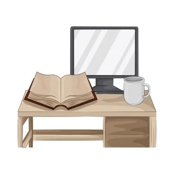 Book On Table 스톡 일러스트