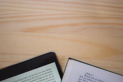 Book with tablet 스톡 사진