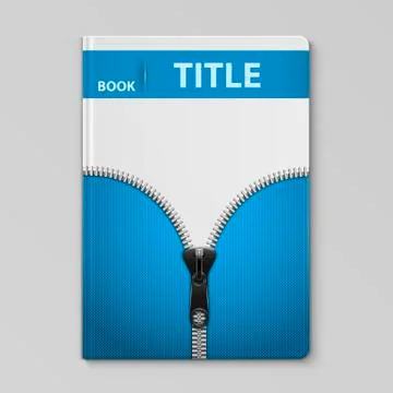 Book Template With Knitted Textile Design Stock Illustration