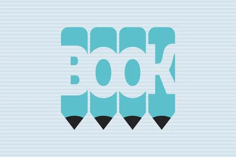 Book text with Pen symbol creative ideas design Stock Illustration