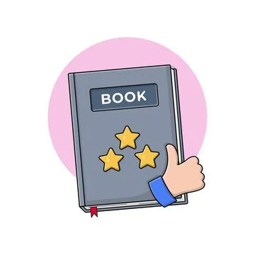 Book with Thumbs Up Vector Illustration. Book Review and Analysis Concept Design Stock Illustration