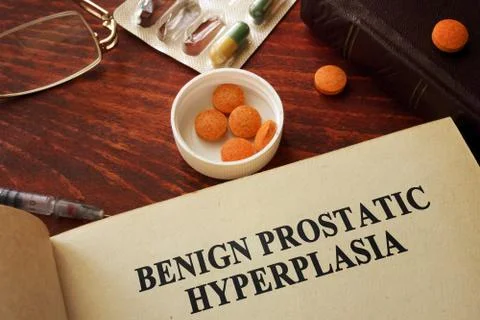 Book with title BPH (Benign Prostatic Hyperplasia). Stock Photos
