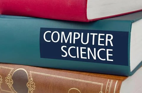 A book with the title Computer Science written on the spine A book with th... Foto stock