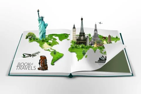 Book of travel Stock Illustration