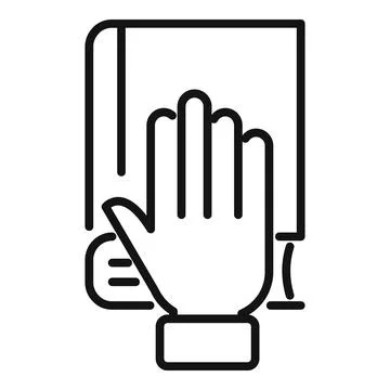 Book trust icon outline vector. Core value Illustrazione stock