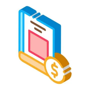 Book value isometric icon vector illustration Illustrazione stock