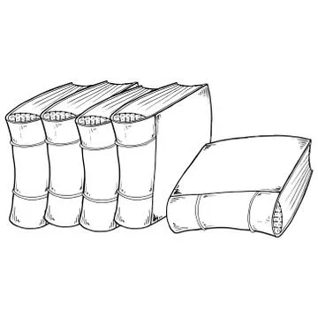 Book. Vector of a book. Hand drawn book. Stock Illustration