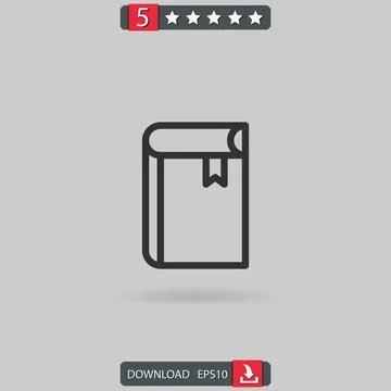 Book vector icon Illustrazione stock