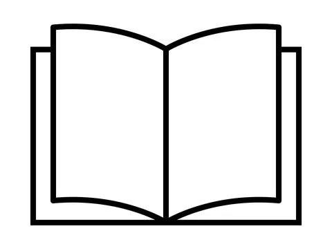 Book vector icon. Line art style Stock Illustration