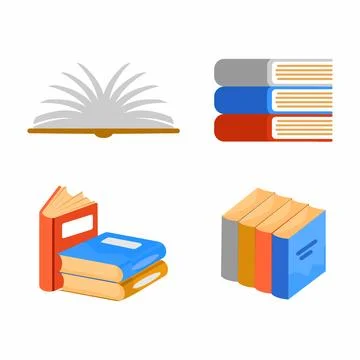 Book Vector Icon Set for Education and Reading. Books icon vector Illustrazione stock